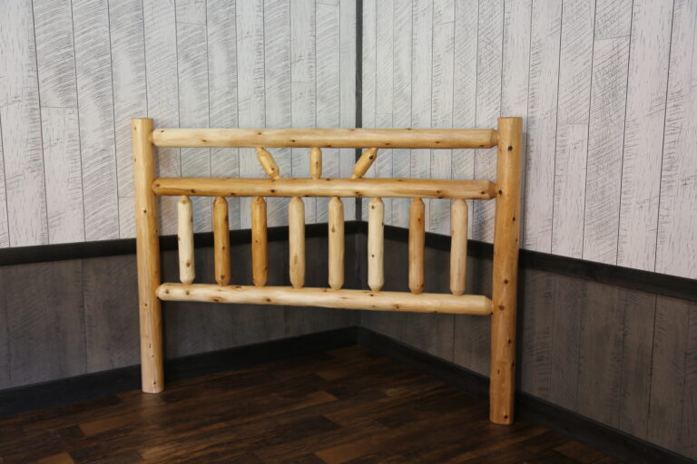 Turkey Foot White Cedar Rustic Log Headboard