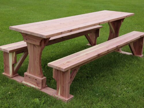 Red Cedar Panel Picnic Table