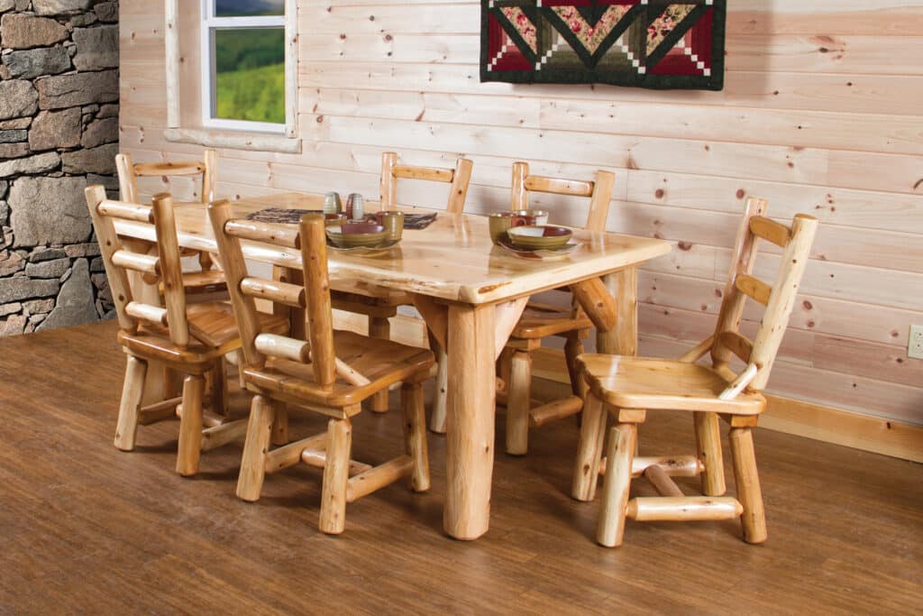 wildwood rustic indoor dining