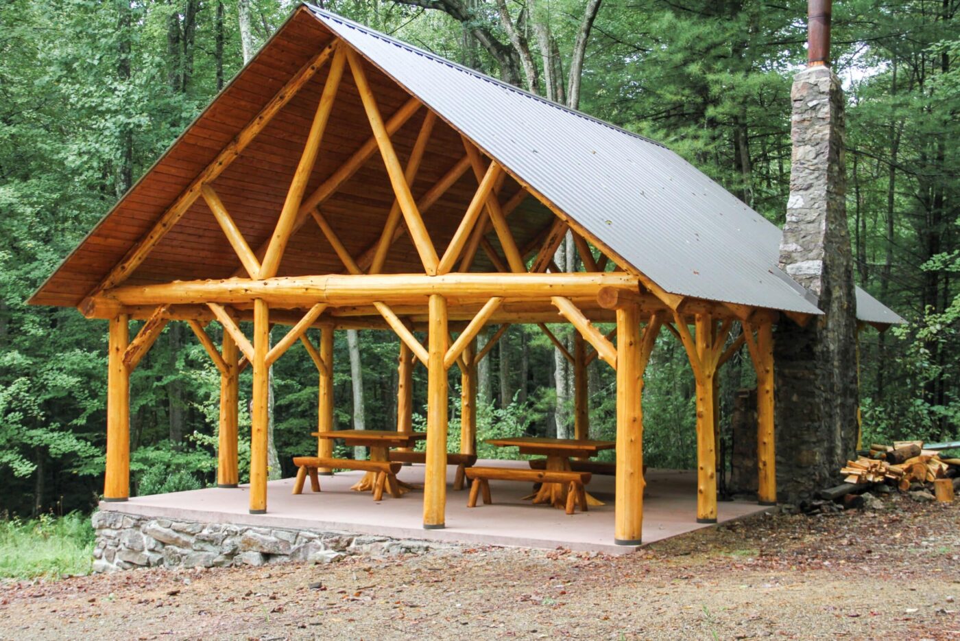 Rustic Log Outdoor Pavilions made for the Forest | Wildwood Rustics