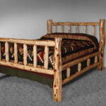 Rustic Cedar Bed Frame with Double Side Rail