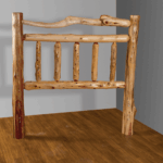 Double Top Rail Rustic Cedar Headboard