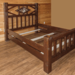 Diamond Mission Rustic Log Bed Frame