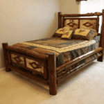 Diamond Adirondack Rustic Wood Panel Bed